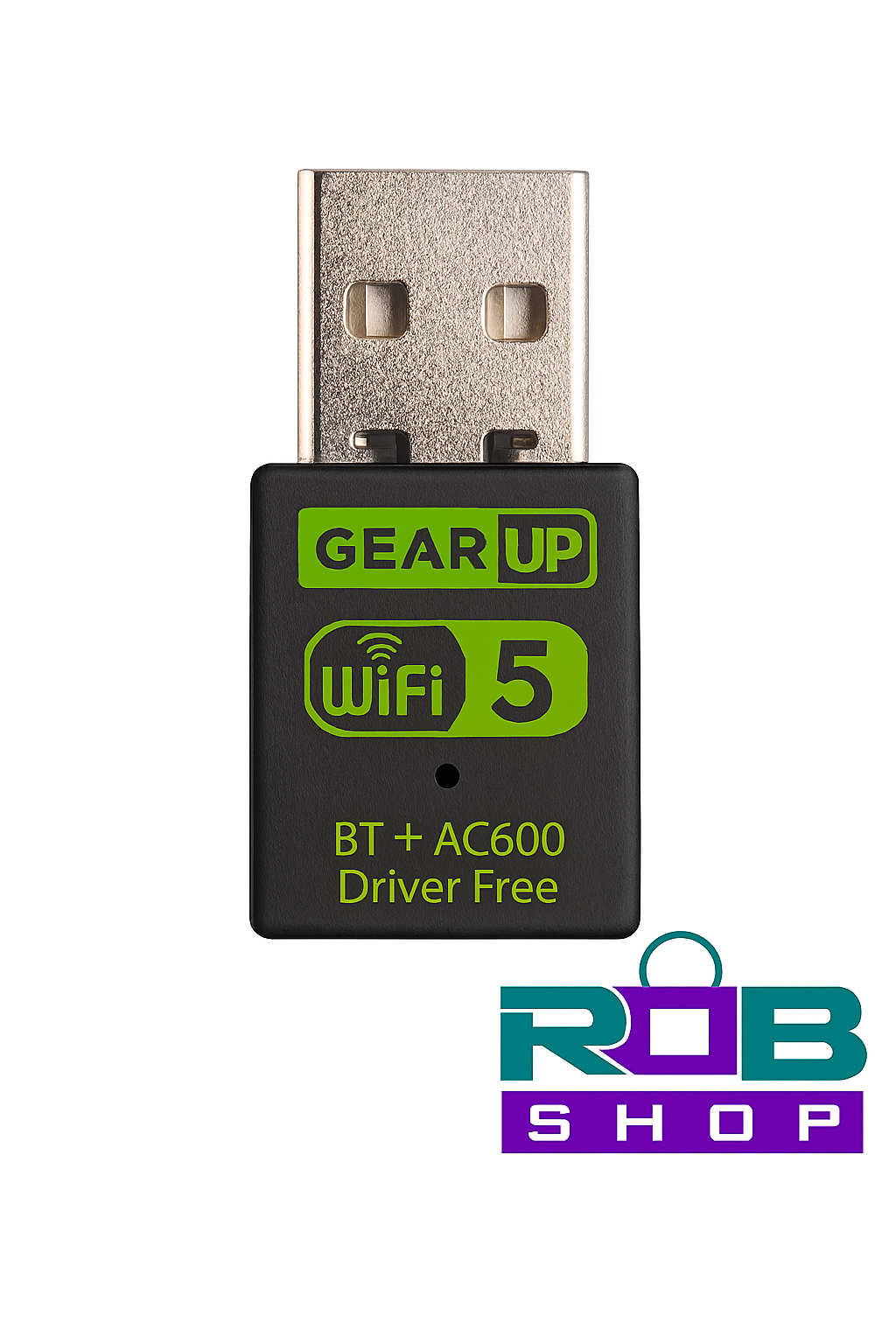 600Mbps Dual Band WiFi + Bluetooth Adapter For Windows PC/Laptop- (Driver Free Version, WiFi Hotspot Supported, 2.4GHz + 5GHz)